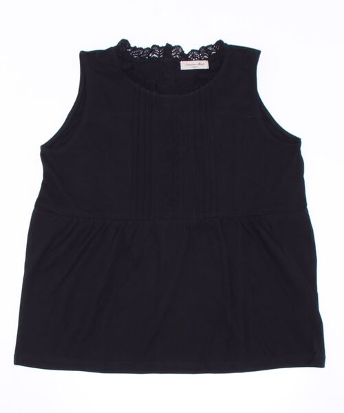 Samansa Mos2(サマンサ モスモス)の「スタンドネックノースリレースカットソー(Tシャツ/カットソー・レディース・オフホワイト/ブラック/ベージュ・フリ-)」の3枚目の写真