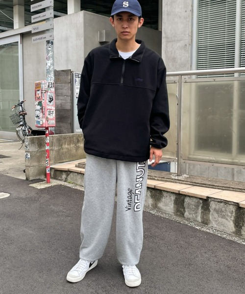 THOUSAND MILE（サウザンドマイル）の「【THOUSAND MILE/サウザンドマイル】別注裏起毛ハーフジップスウェット（スウェット・メンズ・ブラック/グレー/オリーブ・MEDIUM/LARGE）」の13枚目の写真