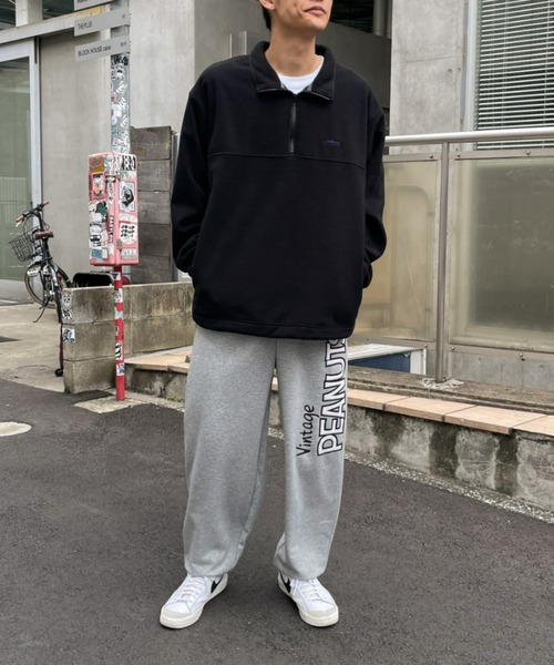 THOUSAND MILE（サウザンドマイル）の「【THOUSAND MILE/サウザンドマイル】別注裏起毛ハーフジップスウェット（スウェット・メンズ・ブラック/グレー/オリーブ・MEDIUM/LARGE）」の14枚目の写真