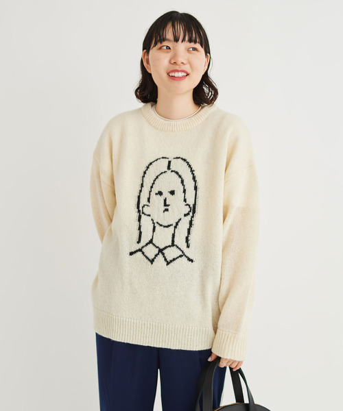 I am I in fact...（アイアムアイインファクト）の「シェットランドウール BOYFRIEND PO（ニット/セーター・レディース・レッド/カーキ/アイボリー・FREE）」の18枚目の写真