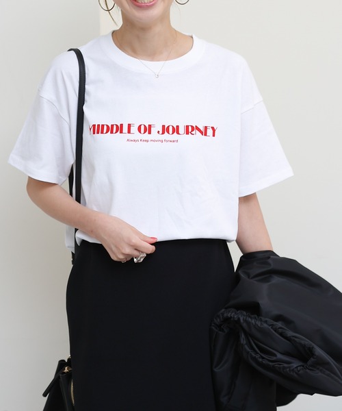 COLONY 2139(コロニートゥーワンスリーナイン)の「USAコットンロゴ入りTシャツ(Tシャツ/カットソー・レディース・ホワイト/ホワイト系その他/ホワイト系その他2/ブラック/ブラック系その他/ブラック系その他2・FREE)」の2枚目の写真