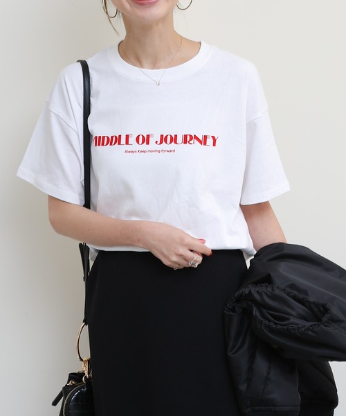 COLONY 2139(コロニートゥーワンスリーナイン)の「USAコットンロゴ入りTシャツ(Tシャツ/カットソー・レディース・ホワイト/ホワイト系その他/ホワイト系その他2/ブラック/ブラック系その他/ブラック系その他2・FREE)」の21枚目の写真