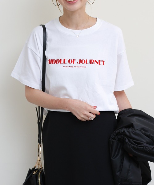 COLONY 2139(コロニートゥーワンスリーナイン)の「USAコットンロゴ入りTシャツ(Tシャツ/カットソー・レディース・ホワイト/ホワイト系その他/ホワイト系その他2/ブラック/ブラック系その他/ブラック系その他2・FREE)」の22枚目の写真
