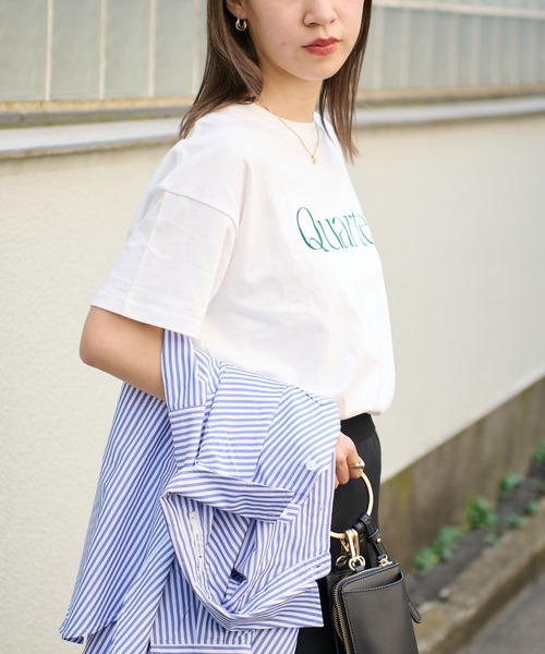 COLONY 2139(コロニートゥーワンスリーナイン)の「USAコットンロゴ入りTシャツ(Tシャツ/カットソー・レディース・ホワイト/ホワイト系その他/ホワイト系その他2/ブラック/ブラック系その他/ブラック系その他2・FREE)」の18枚目の写真
