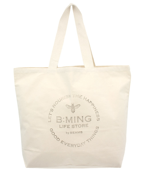 B:MING by BEAMS（ビーミングバイビームス）の「ビーミング by ビームス / USA ECO BAG（トートバッグ・ホワイト系その他・ONE SIZE）」の9枚目の写真