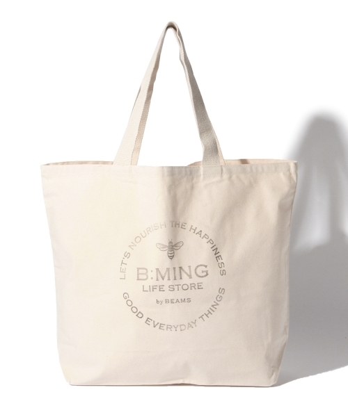 B:MING by BEAMS（ビーミングバイビームス）の「ビーミング by ビームス / USA ECO BAG（トートバッグ・ホワイト系その他・ONE SIZE）」の5枚目の写真
