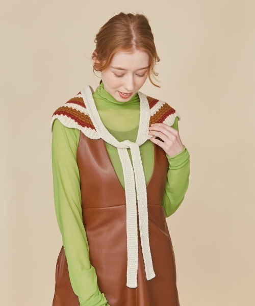 kaorinomori（カオリノモリ）の「kaorinomori ジルスカーフ（バンダナ/スカーフ・レディース・ブラウン/ブルー・ONE SIZE）」の3枚目の写真