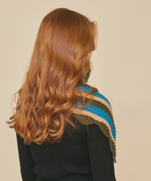 kaorinomori（カオリノモリ）の「kaorinomori ジルスカーフ（バンダナ/スカーフ・レディース・ブラウン/ブルー・ONE SIZE）」の13枚目の写真