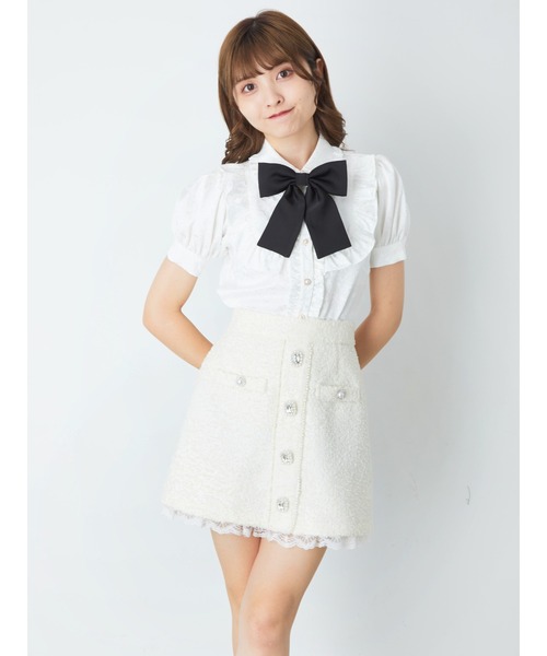 ファンシージャガードフロントビジューsk スカート Ank Rouge アンクルージュ のファッション通販 Zozotown
