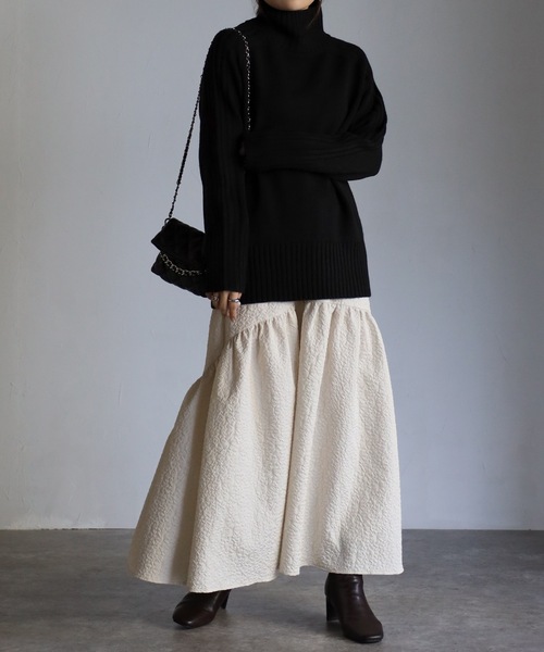 sakishimatokyo（サキシマトーキョー）の「ジャガードティアードスカート（スカート・レディース・ブラック/アイボリー/グリーン/ライトグリーン/ライトブルー・FREE）」の6枚目の写真