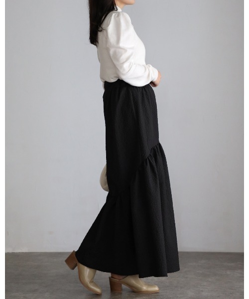 sakishimatokyo（サキシマトーキョー）の「ジャガードティアードスカート（スカート・レディース・ブラック/アイボリー/グリーン/ライトグリーン/ライトブルー・FREE）」の14枚目の写真