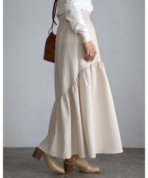 sakishimatokyo（サキシマトーキョー）の「ジャガードティアードスカート（スカート・レディース・ブラック/アイボリー/グリーン/ライトグリーン/ライトブルー・FREE）」の16枚目の写真