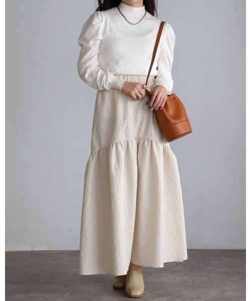 sakishimatokyo（サキシマトーキョー）の「ジャガードティアードスカート（スカート・レディース・ブラック/アイボリー/グリーン/ライトグリーン/ライトブルー・FREE）」の19枚目の写真