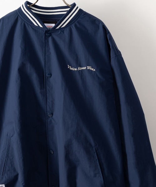 VISION STREET WEAR(ヴィジョンストリートウェア)の「【VISION STREET WEAR/ヴィジョンストリートウェア】サガラワッペンナイロンスタジャン/リブライン/バックデザイン/ビッグシルエット(スタジャン・メンズ・ブラック/ネイビー/グリーン・M/L/XL)」の10枚目の写真