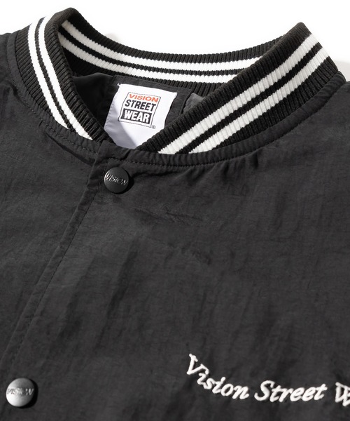 VISION STREET WEAR(ヴィジョンストリートウェア)の「【VISION STREET WEAR/ヴィジョンストリートウェア】サガラワッペンナイロンスタジャン/リブライン/バックデザイン/ビッグシルエット(スタジャン・メンズ・ブラック/ネイビー/グリーン・M/L/XL)」の22枚目の写真