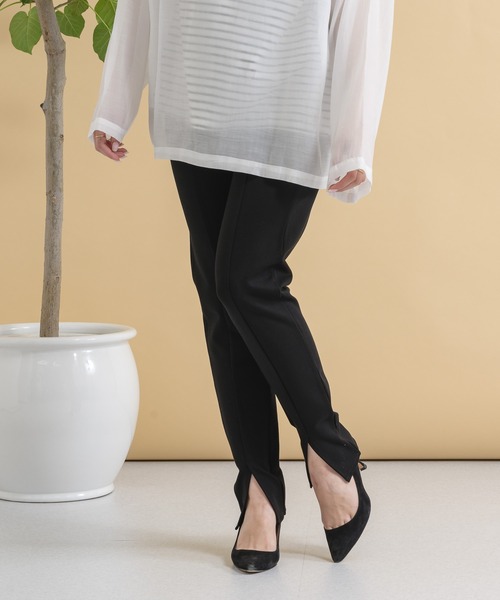 Paradise Picnic（パラダイスピクニック）の「センタースリットストレッチパンツ（その他パンツ・レディース・ブラック/ベージュ/イエロー・FREE）」の7枚目の写真