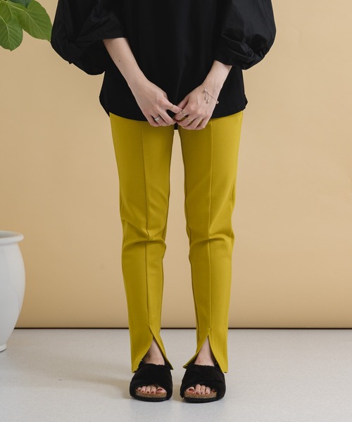 Paradise Picnic（パラダイスピクニック）の「センタースリットストレッチパンツ（その他パンツ・レディース・ブラック/ベージュ/イエロー・FREE）」の8枚目の写真