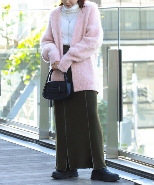 Ray BEAMS(レイビームス)の「Ray BEAMS / カラー シャギー Vネック カーディガン(カーディガン/ボレロ・レディース・ライトブルー/ピンク/イエロー・ONE SIZE)」の16枚目の写真