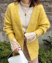 Ray BEAMS | Ray BEAMS / カラー シャギー Ｖネック カーディガン(カーディガン/ボレロ)