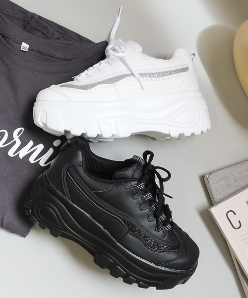 AmiAmi（アミアミ）の「【2025SS新色登場！】厚底スニーカー（スニーカー・レディース・ホワイト/ブラック/レオパード/ベージュ/シルバー・LL/3L/S/M/L/5L/4L）」の19枚目の写真