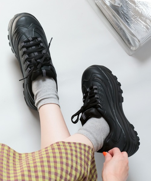 AmiAmi（アミアミ）の「【2025SS新色登場！】厚底スニーカー（スニーカー・レディース・ホワイト/ブラック/レオパード/ベージュ/シルバー・LL/3L/S/M/L/5L/4L）」の18枚目の写真