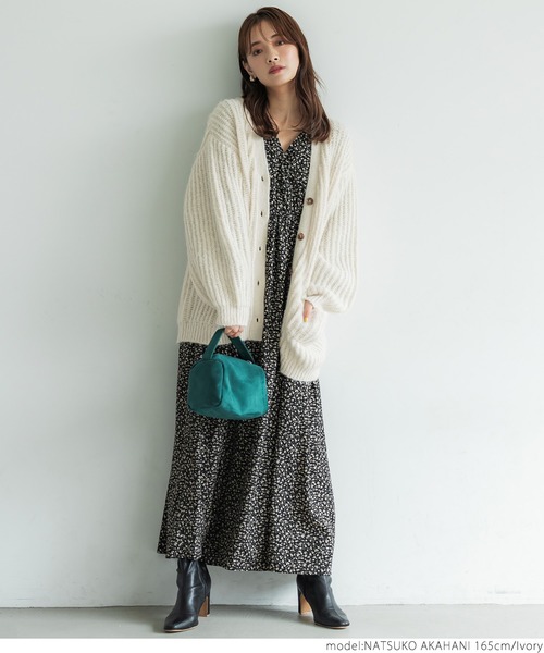 coca（coca）（コカ）の「ふわふわローゲージカーディガン（カーディガン/ボレロ・レディース・オレンジ/アイボリー・ONE SIZE）」の6枚目の写真