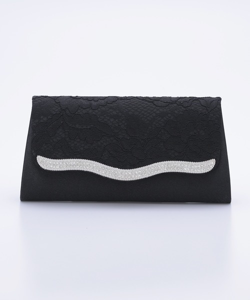 Kana（カナ）の「ウェーブ ラインストーン スクエア 3way 結婚式 お呼ばれ パーティーバッグ（ハンドバッグ・レディース・シルバー/ベージュ/ブラック・フリー）」の20枚目の写真