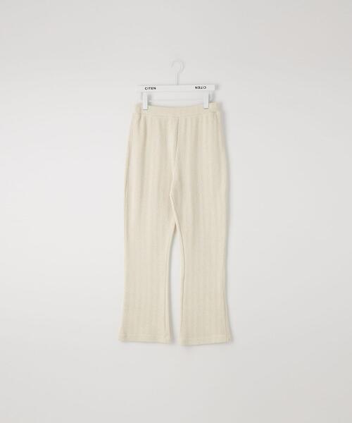 CITEN（シテン）の「＜CITEN＞ヘリンボン セミフレア パンツ（スウェットパンツ・レディース・ダークグレー/オフホワイト・FREE）」の9枚目の写真