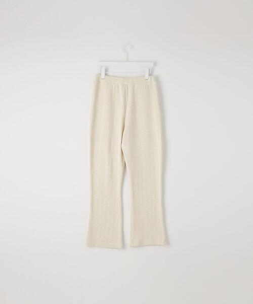 CITEN（シテン）の「＜CITEN＞ヘリンボン セミフレア パンツ（スウェットパンツ・レディース・ダークグレー/オフホワイト・FREE）」の10枚目の写真