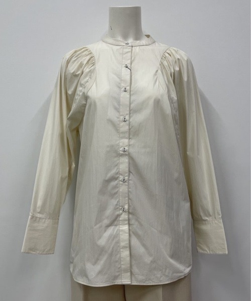ReNorm（リノーム）の「コットンナイロンブラウス（シャツ/ブラウス・レディース・オフホワイト/ブラック・フリー）」の2枚目の写真