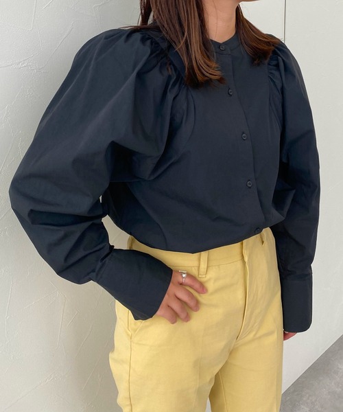 ReNorm（リノーム）の「コットンナイロンブラウス（シャツ/ブラウス・レディース・オフホワイト/ブラック・フリー）」の3枚目の写真