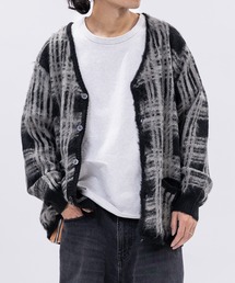 JOHN'S CLOSET | 【22】モヘアタッチ ジャガード カラー カーディガン ソリッド/レオパード/チェック(カーディガン/ボレロ)