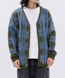 JOHN'S CLOSET（ジョンズクローゼット）の「【22】モヘアタッチ ジャガード カラー カーディガン ソリッド/レオパード/チェック（カーディガン/ボレロ）」
