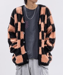 JOHN'S CLOSET（ジョンズクローゼット）の「【22】モヘアタッチ ジャガード カラー カーディガン ソリッド/レオパード/チェック（カーディガン/ボレロ）」