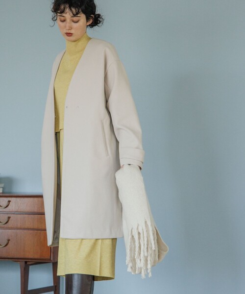 THE SHOP TK （ザ ショップ ティーケー ）の「◆ウールライクノーカラーロングコート（ノーカラーコート・レディース・ブラウン系/ライトベージュ/ブラック/ブラウン系その他・11/13/12/14）」の11枚目の写真