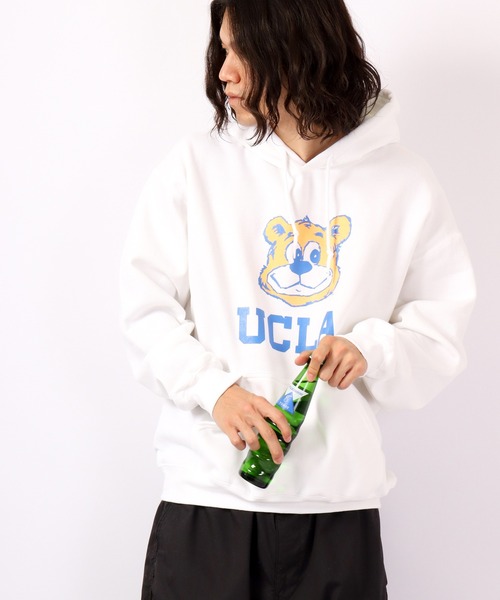 UCLA(ユーシーエルエー)の「8.0oz カレッジロゴ フードスウェット プルオーバーパーカー 2022AW(パーカー・メンズ・ホワイト/グレー/イエロー/ネイビー系/アッシュグレー・M/L)」の10枚目の写真