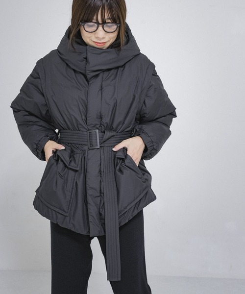 WILD THINGS（ワイルドシングス）の「『25周年別注』WILDTHINGS　4WAY JACKET（ダウンジャケット/コート・レディース・ブラック/カーキ・FREE）」の10枚目の写真