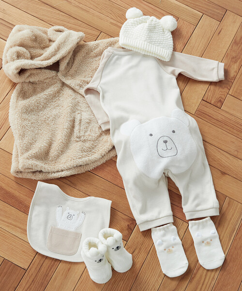 COMME CA ISM(コムサイズム)の「ぼんてん 耳付き ニットキャップ(その他ベビー用品・キッズ・ホワイト/ベージュ・FREE)」の7枚目の写真