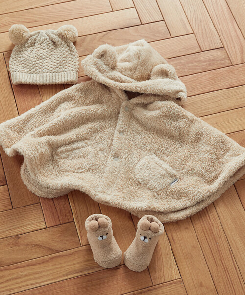 COMME CA ISM(コムサイズム)の「ぼんてん 耳付き ニットキャップ(その他ベビー用品・キッズ・ホワイト/ベージュ・FREE)」の11枚目の写真