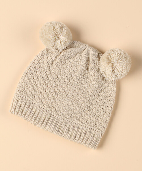 COMME CA ISM(コムサイズム)の「ぼんてん 耳付き ニットキャップ(その他ベビー用品・キッズ・ホワイト/ベージュ・FREE)」の10枚目の写真