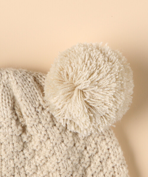 COMME CA ISM(コムサイズム)の「ぼんてん 耳付き ニットキャップ(その他ベビー用品・キッズ・ホワイト/ベージュ・FREE)」の9枚目の写真