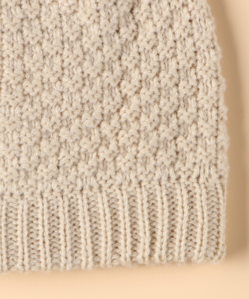 COMME CA ISM(コムサイズム)の「ぼんてん 耳付き ニットキャップ(その他ベビー用品・キッズ・ホワイト/ベージュ・FREE)」の8枚目の写真