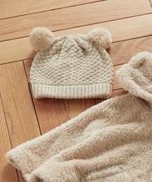 COMME CA ISM | ぼんてん　耳付き　ニットキャップ(その他ベビー用品)