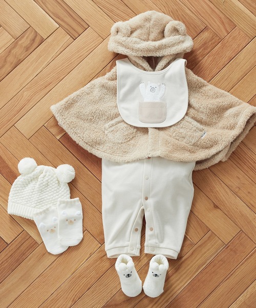 COMME CA ISM(コムサイズム)の「ぼんてん 耳付き ニットキャップ(その他ベビー用品・キッズ・ホワイト/ベージュ・FREE)」の4枚目の写真