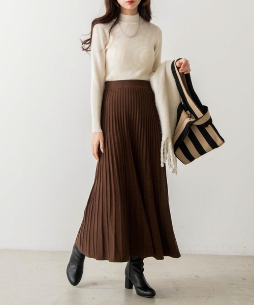 OLUPIC（オルピック）の「OLUPIC/【WEB限定】ニットフレアスカート（スカート・レディース・アイボリー/ブラウン/ダークグレー・FREE）」の20枚目の写真