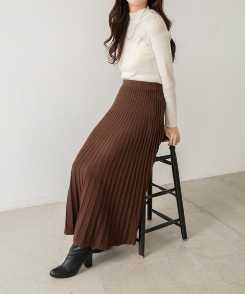 OLUPIC（オルピック）の「OLUPIC/【WEB限定】ニットフレアスカート（スカート・レディース・アイボリー/ブラウン/ダークグレー・FREE）」の14枚目の写真