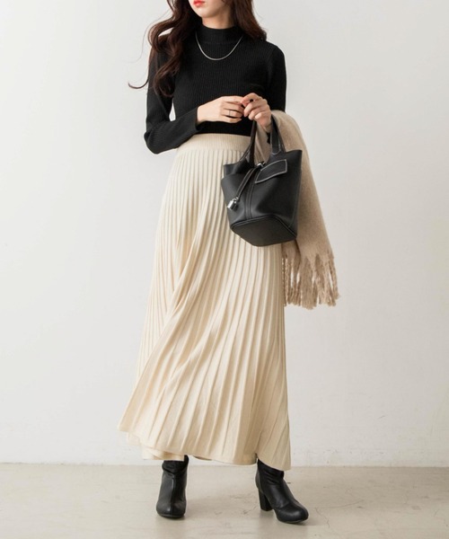 OLUPIC（オルピック）の「OLUPIC/【WEB限定】ニットフレアスカート（スカート・レディース・アイボリー/ブラウン/ダークグレー・FREE）」の16枚目の写真