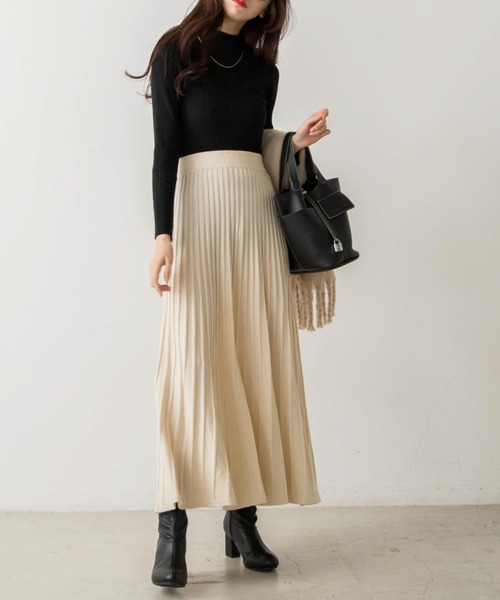 OLUPIC（オルピック）の「OLUPIC/【WEB限定】ニットフレアスカート（スカート・レディース・アイボリー/ブラウン/ダークグレー・FREE）」の8枚目の写真