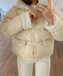 by muni:r | フリースカラーショートダウン(ダウンジャケット/コート)