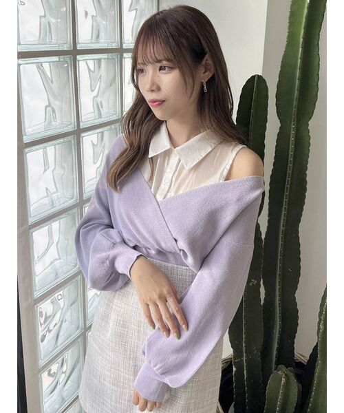 dazzlin（ダズリン）の「カーブラインミニスカート（スカート・レディース・グレー/オレンジ/グリーン・SMALL/MEDIUM）」の9枚目の写真